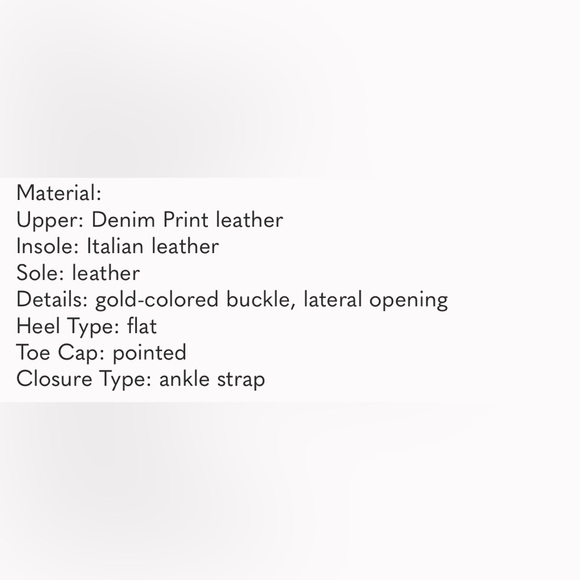 LIKE NEW Authentic Jimmy Choo Pointed Toe Denim Leather D’Orsay Work Flats - Picture 6 of 7